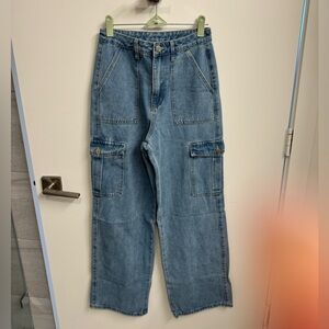 Denim Cargo Pants
